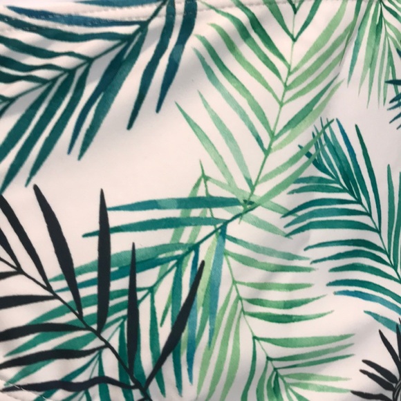 Tropical Leaf Side Tie High Waist Bikini Set - Picture 4 of 8